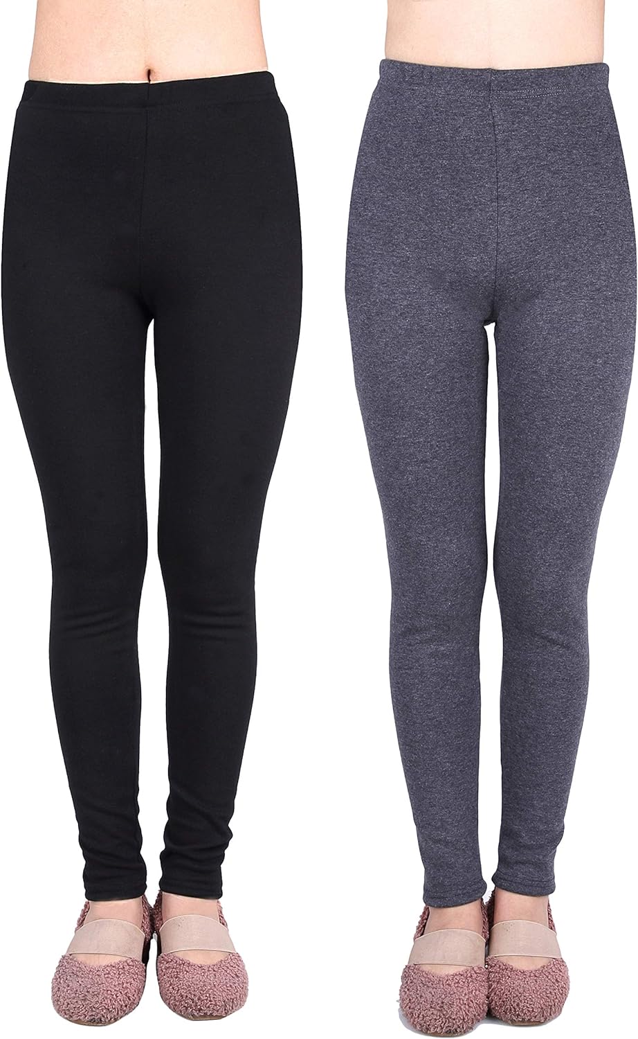 Fleece Lined Leggings in Grey | Plus Size Clothing | Wardrobeplus.ie