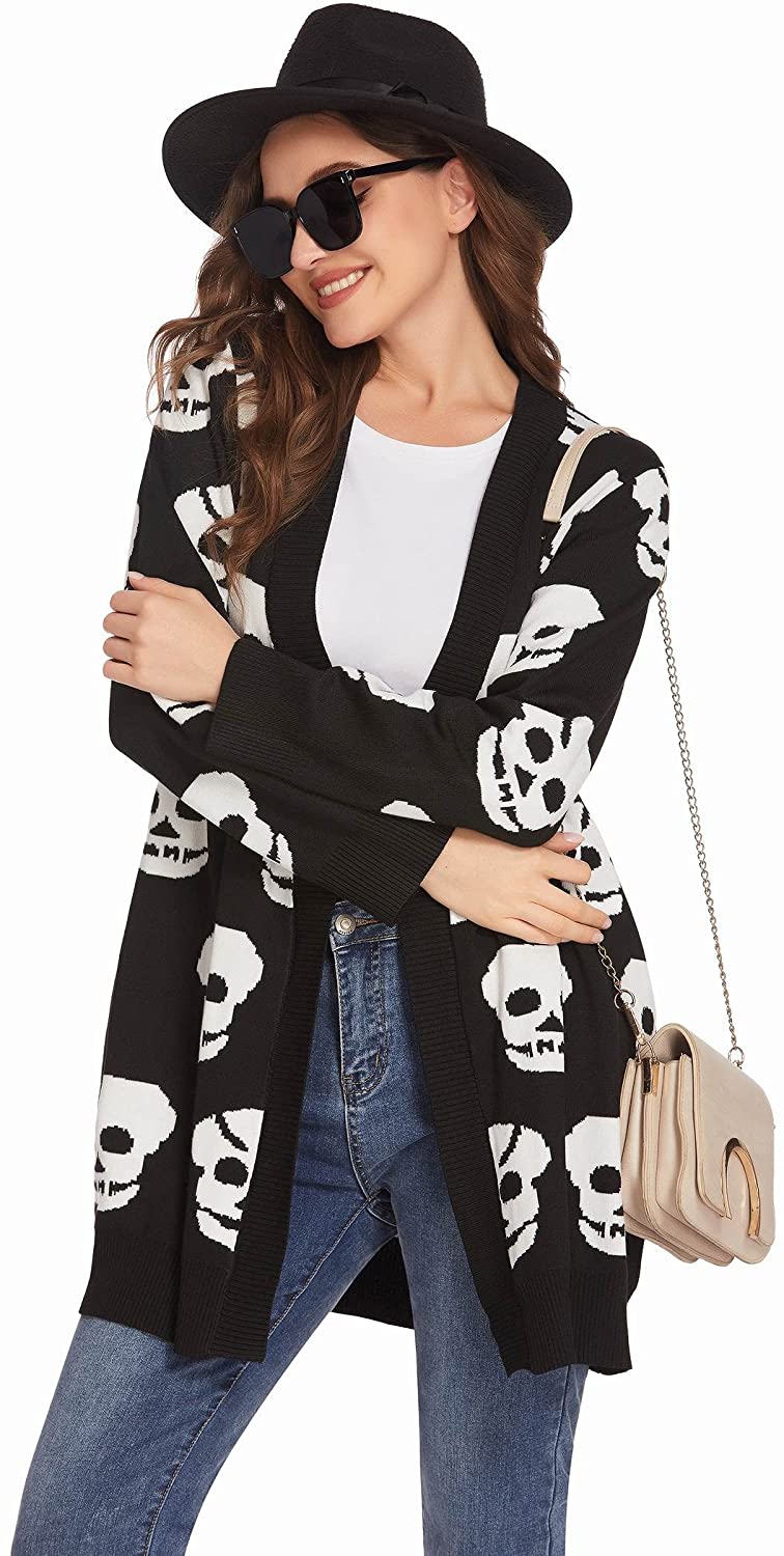 Hotouch Women Long Sleeve Cardigans Casual Open Front Cardigan Lightweight Knit Sweaters 
