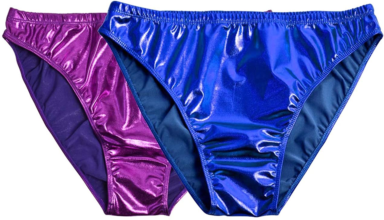 Kepblom Ballet High Underwear Shiny eBay | Shorts Cut Dance Briefs Women Metallic Panty