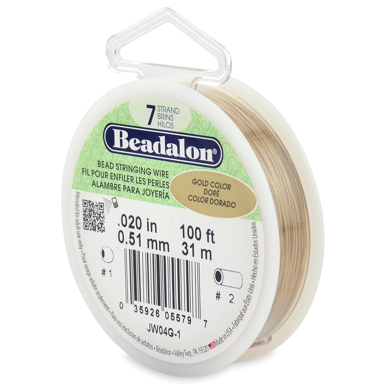 Beadalon 7 Strand Bead Stringing Wire .024-inch Bright