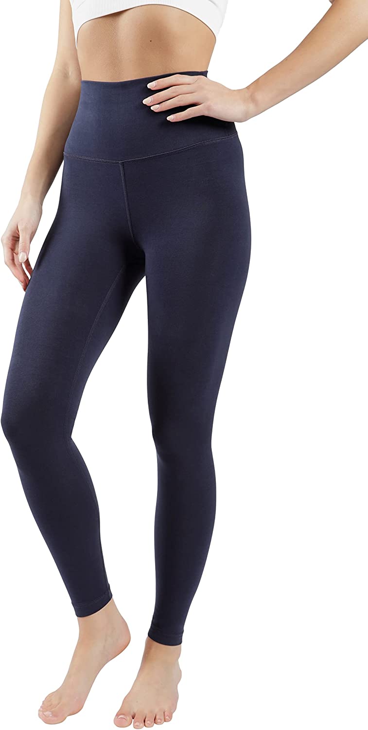 90 Degree By Reflex Cotton High Waist Ankle Length Compression Leggings with  Elastic Free Waistband, Celestial Navy, X-Small : : Clothing,  Shoes & Accessories