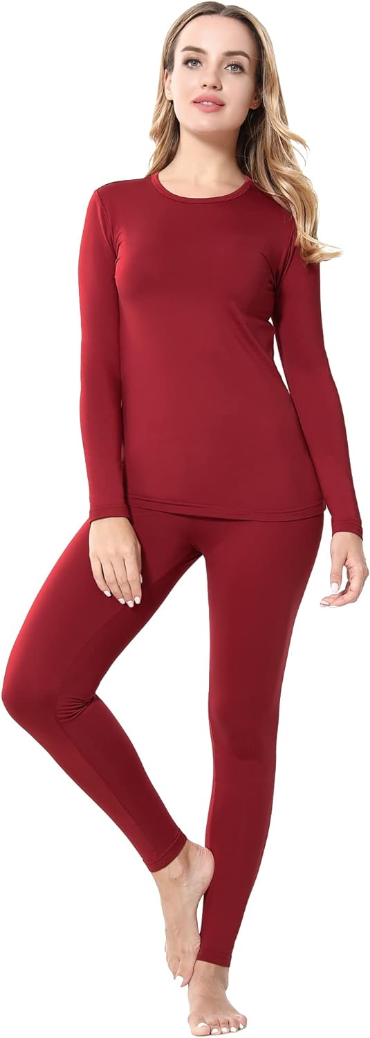 ViCherub Thermal Underwear Set for Women Long Johns Base Layer Fleece Lined  Top