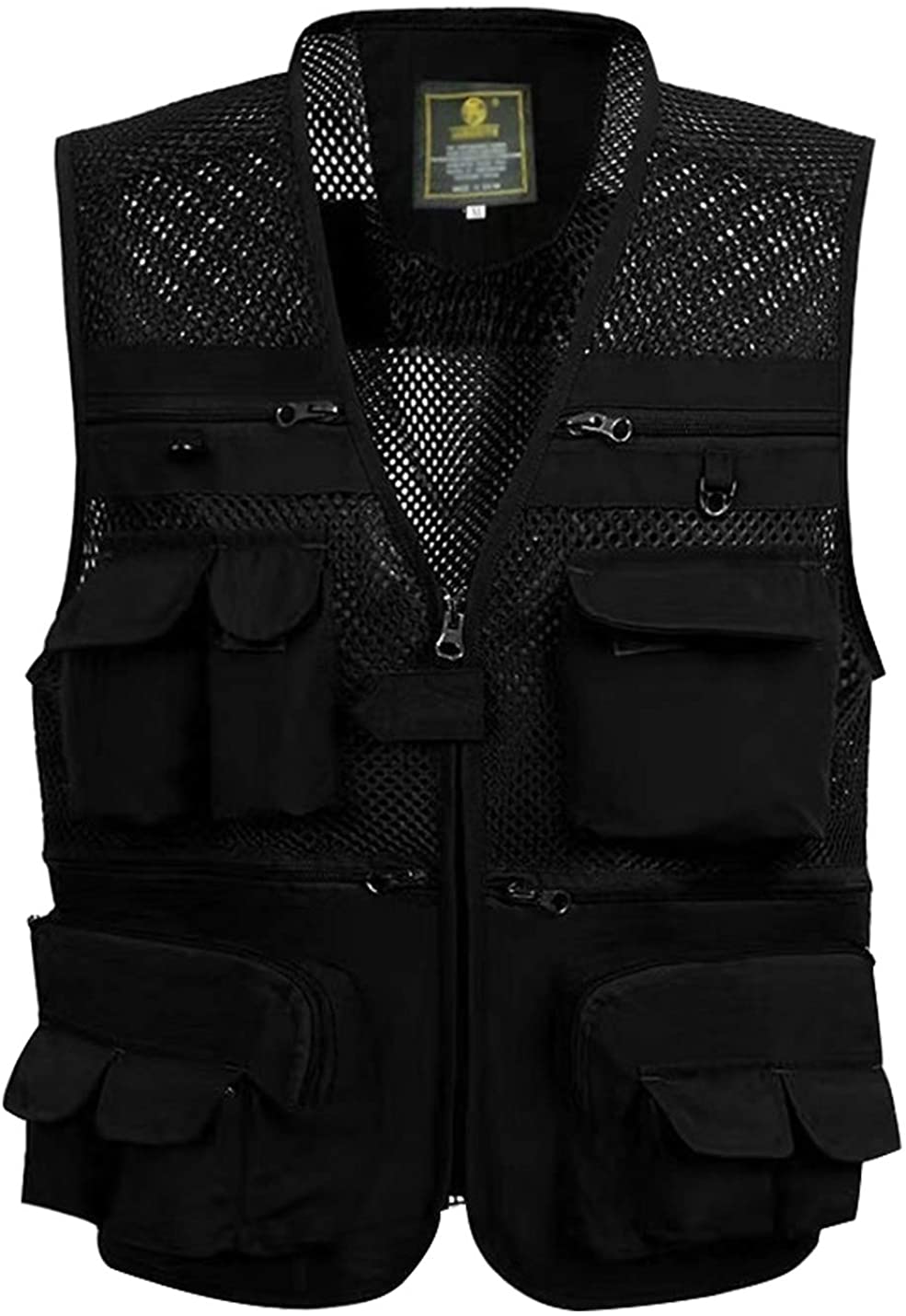 Men's Fishing Vest, Utility Shooting Safari Travel Vest With Pockets