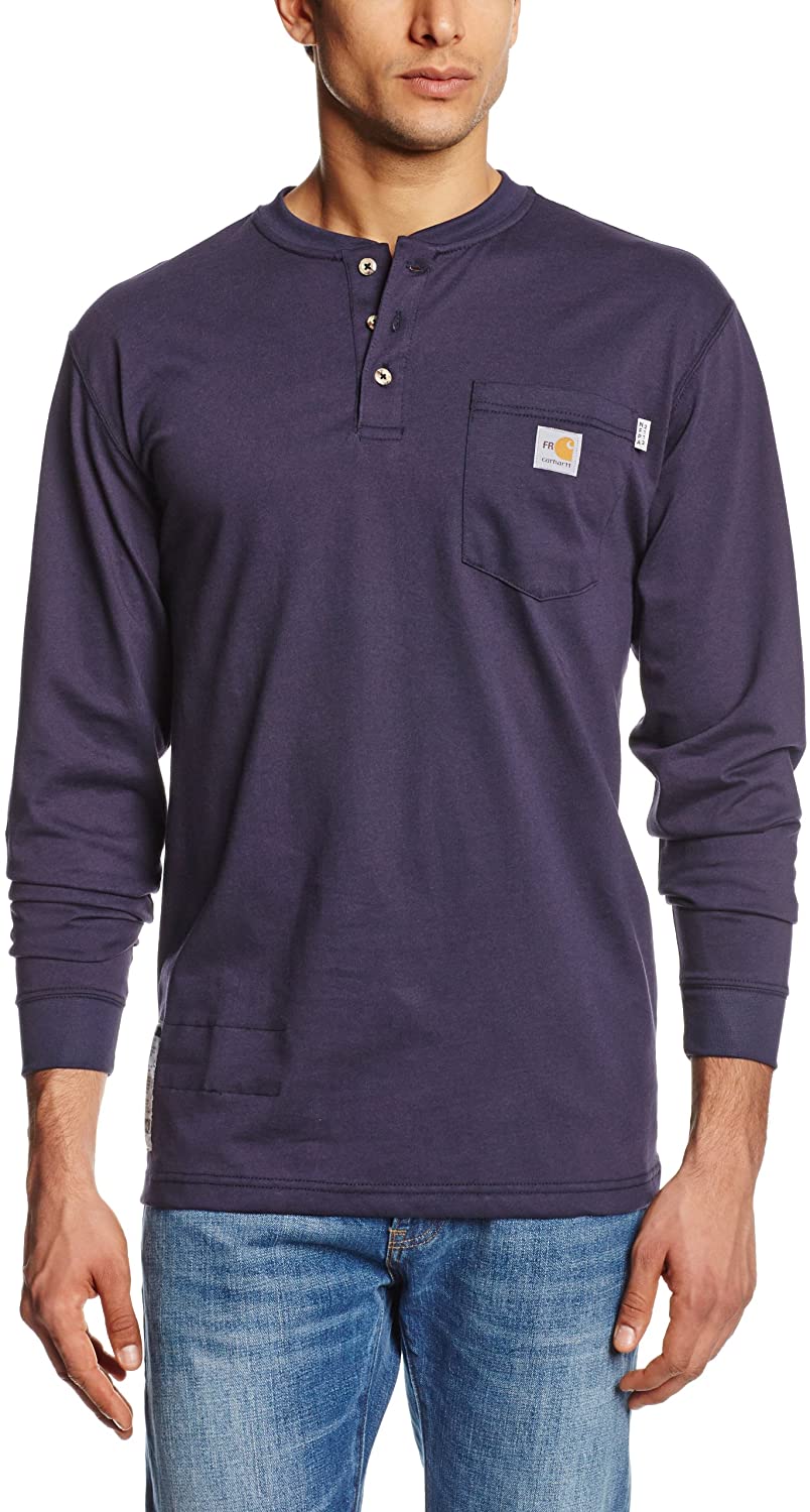 Carhartt Men's Big & Tall Flame Resistant Force Cotton Long Sleeve Henley 