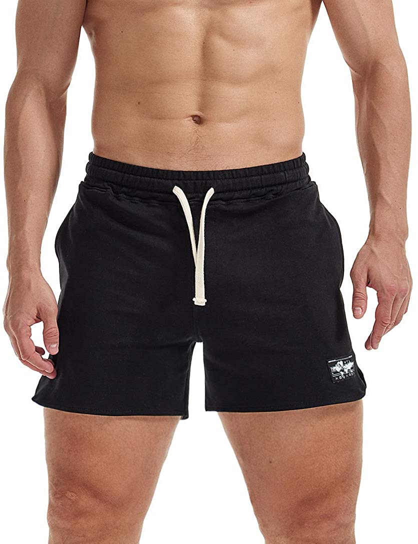 AIMPACT Mens Sweat Workout Shorts 5 Inch Inseam Casual Athletic Jogger  Short Sho