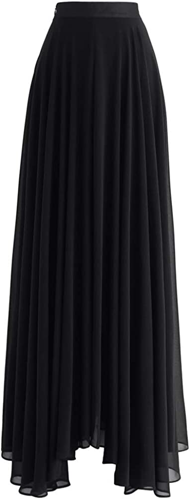 Chicwish Women's Timeless Favorite Yellow Chiffon Maxi Prom Party Skirt :  : Clothing, Shoes & Accessories