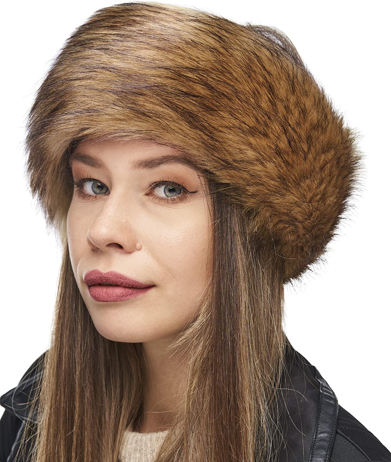 Fancy Ear Warmer Like Real Fur Futrzane Winter Faux Fur Headband for Women 