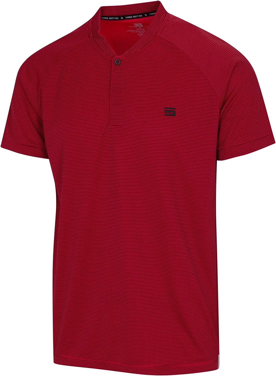 Three Sixty Six Golf Shirts for Men - Dry Fit Collarless Polo Shirts -  Lightweight and Breathable, Stripe Design : : Clothing &  Accessories