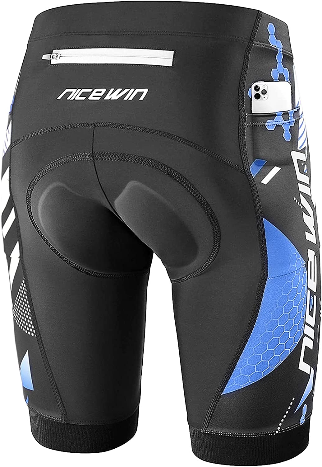 Men's Cycling Shorts Anti-Slip Leg 4D Padded Bike Shorts with 3-Pockets  Breathab