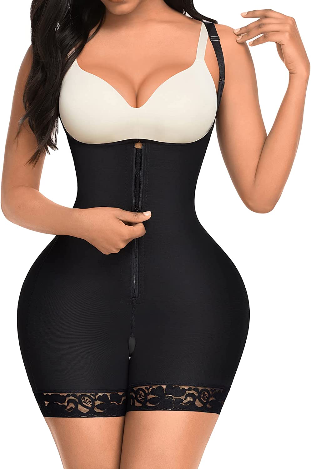 Buy FeelinGirl Women's Latex Bodyshaper Corset Firm Control Shapewear  Slimming Bodysuit Size L Black Online at desertcartSeychelles