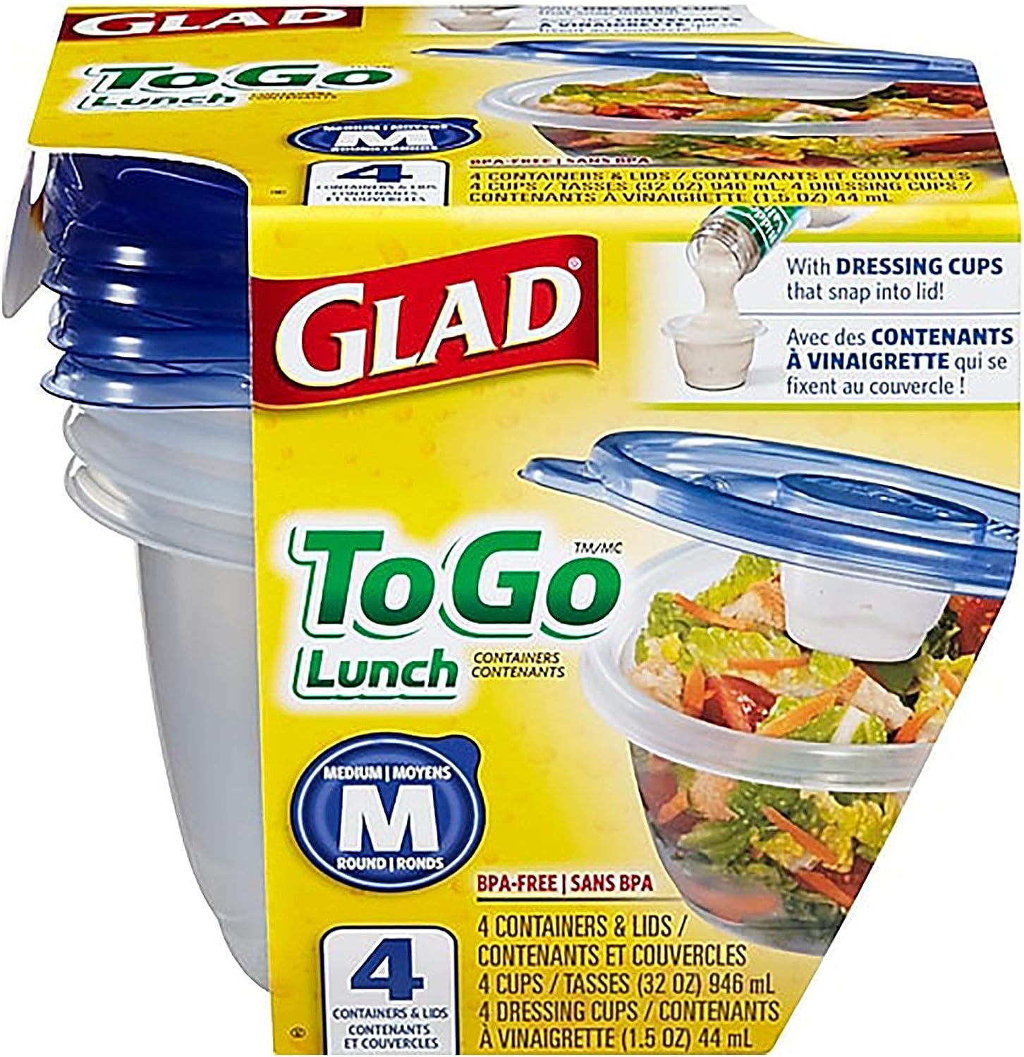 GladWare Mini Food Storage Containers | Small Round Food Containers, Mini  Round Food Containers Hold up to 4 Ounces of Food | 4 oz Containers with