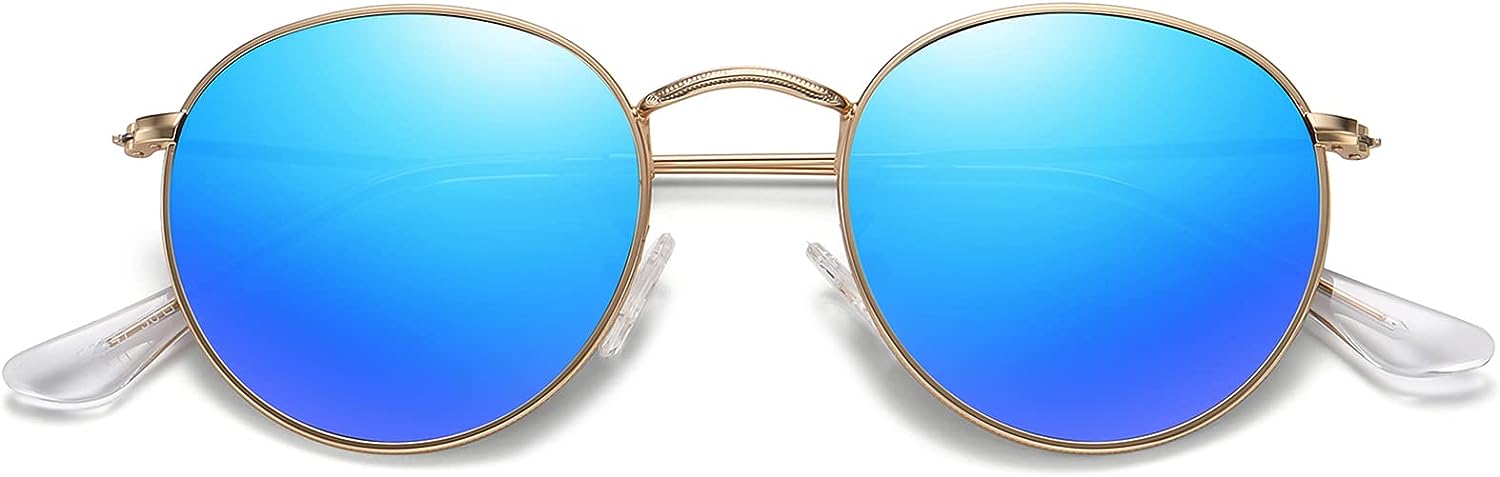 MEETSUN Round Polarized Sunglasses for Women Men Classic Retro Metal Frame  Sun G