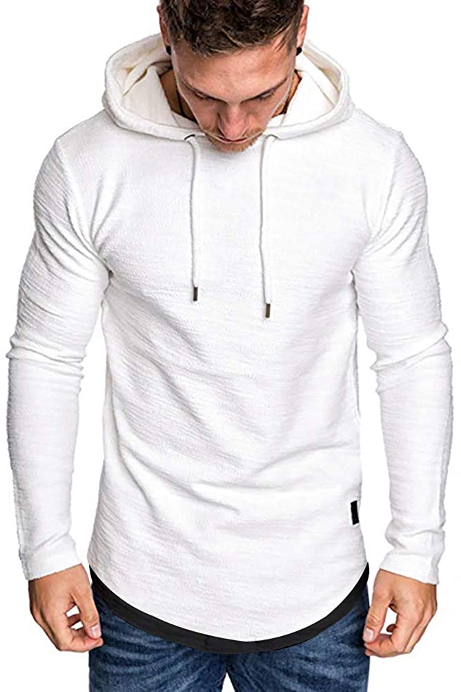 thumbnail 15 - Men&#039;s Casual Hooded T-Shirts - Fashion Short Sleeve Solid Color Pullover Top Sum