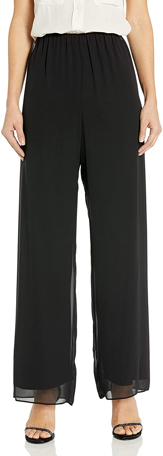 Alex Evenings Womens Cropped Wide Leg Dress Pant (Petite Regular