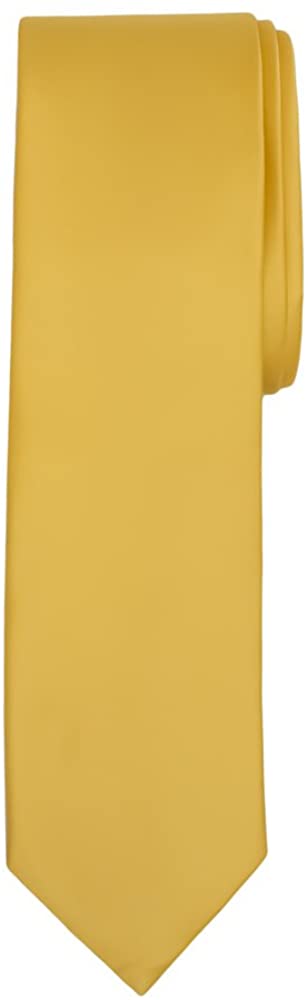 Yellow Jacob Alexander Men's Slim Width 2.75 Solid Color Tie