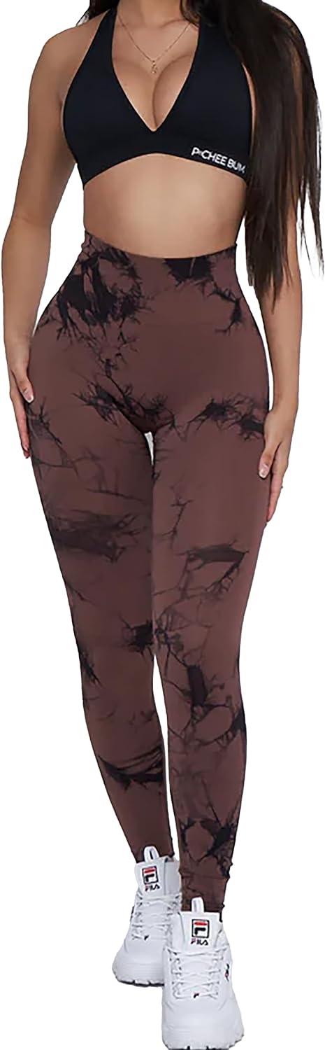 Himent Women Scrunch Butt Lifting Seamless Legging Marble Print Sheer Mesh  Leggings Without Panty (Size : M) : Buy Online at Best Price in KSA - Souq  is now : Fashion