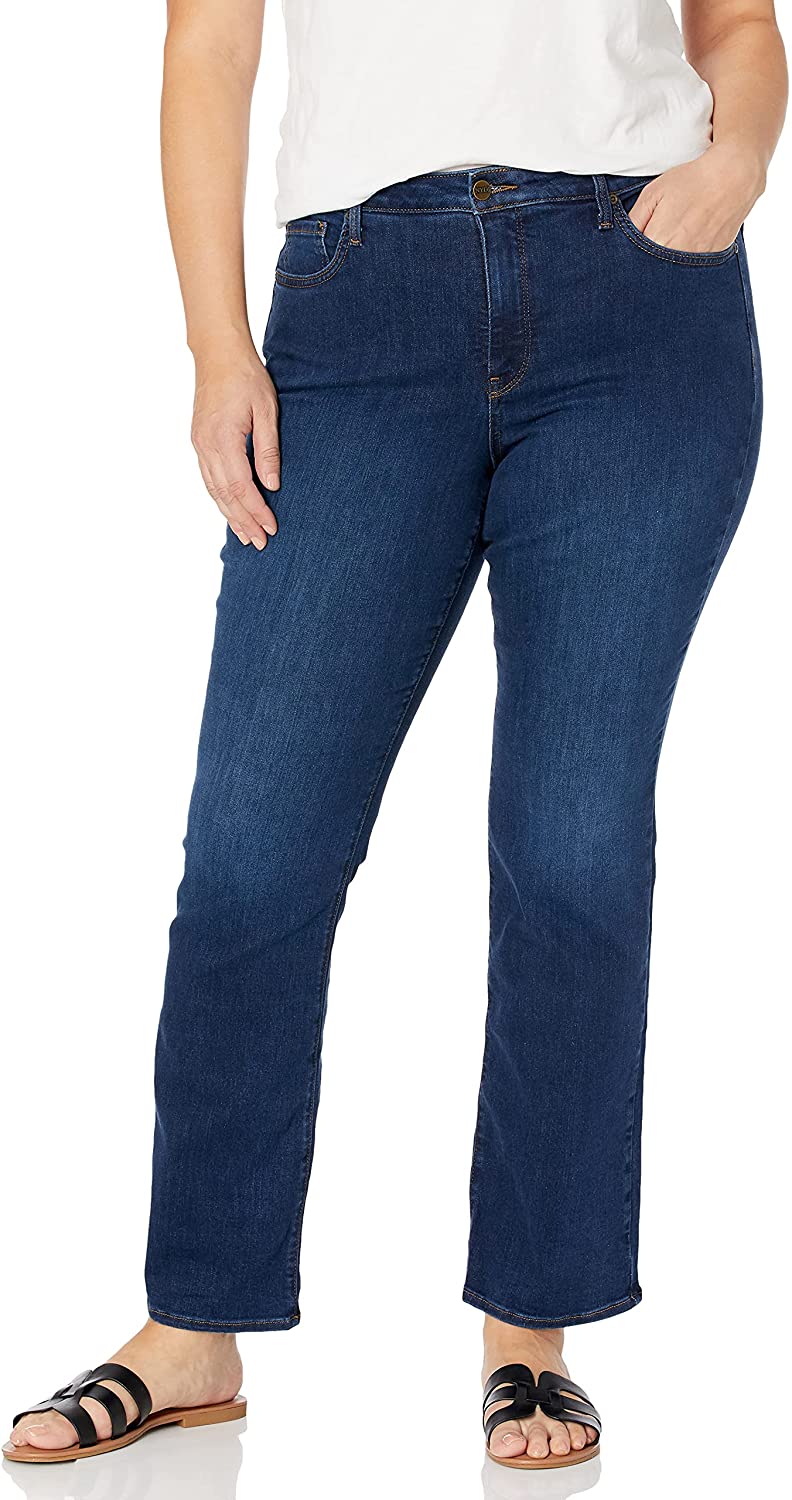 NYDJ Womens Plus Size Barbara Bootcut Jeans