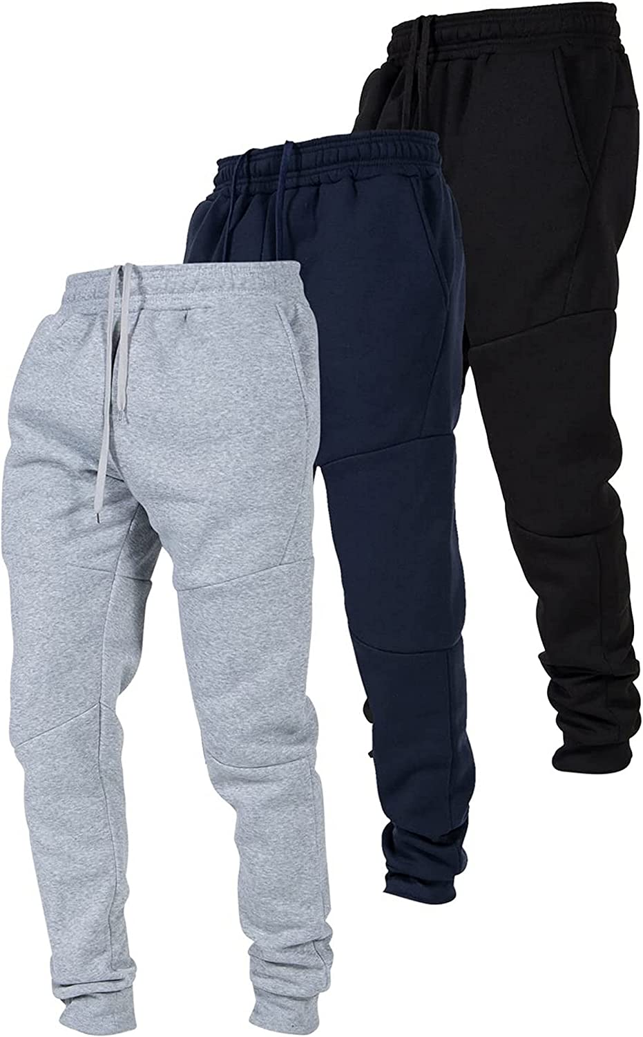 Ultra Performance 3 Pack Fleece Active Tech Joggers for Men, Mens  Sweatpants wit