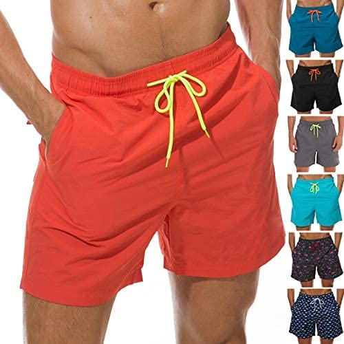 Vogyal Mens Swim Trunks Quick Dry Bathing Suit Beach Board Shorts with Mesh Lining 