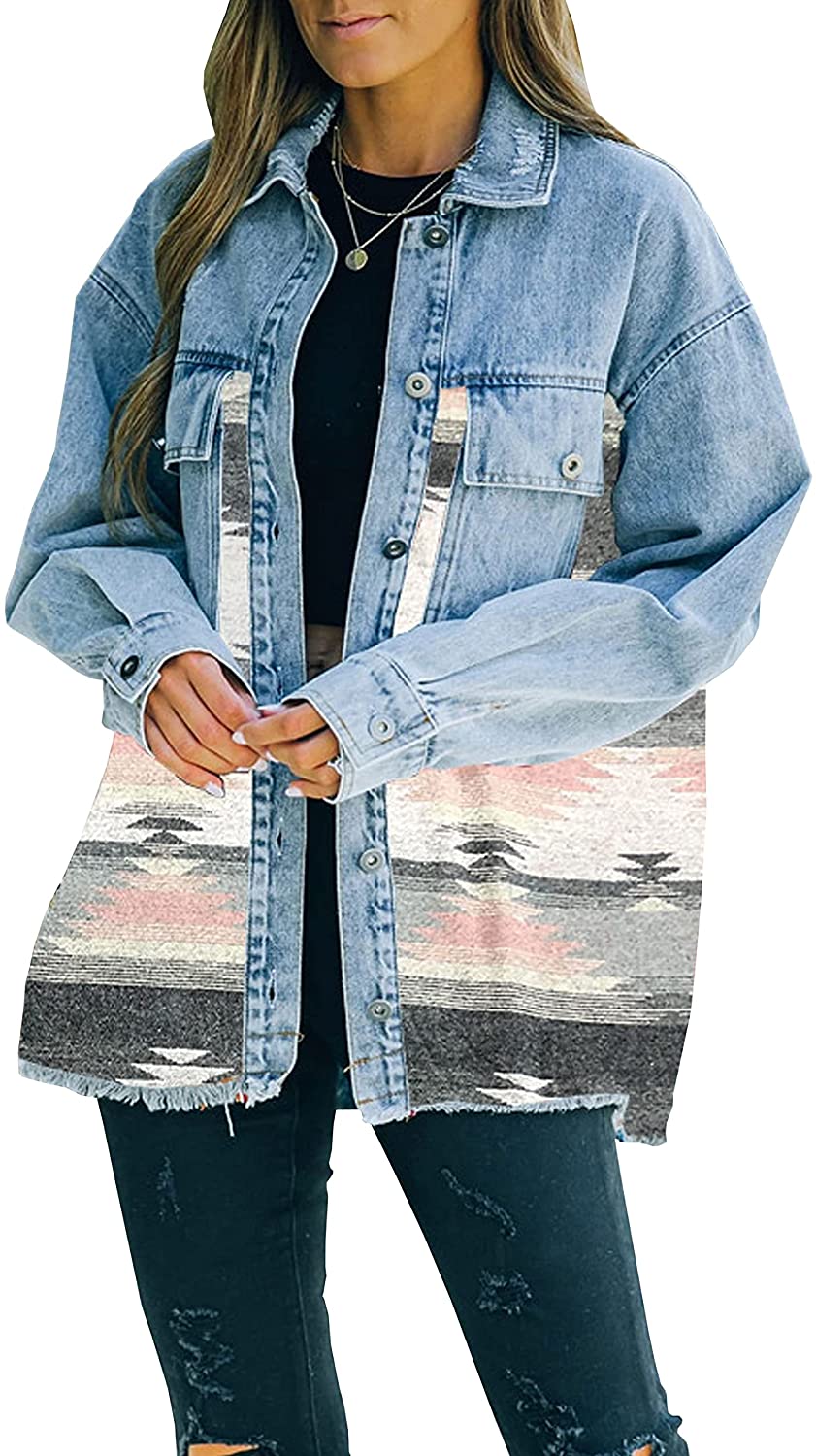 Sirius plaid mixed 2025 denim jacket