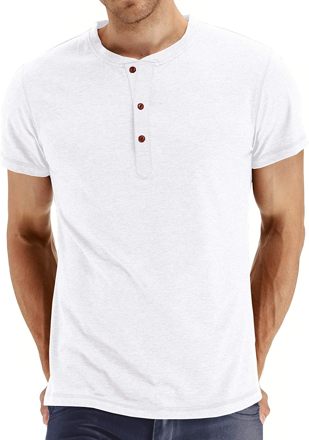 T Shirt Men's Short Sleeve Casual Cotton O Neck Shirt Vintage Tops