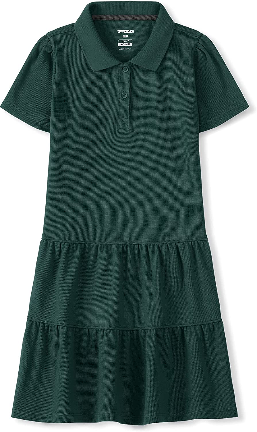  EXARUS Girls Tennis Short Sleeve Polo Dress with
