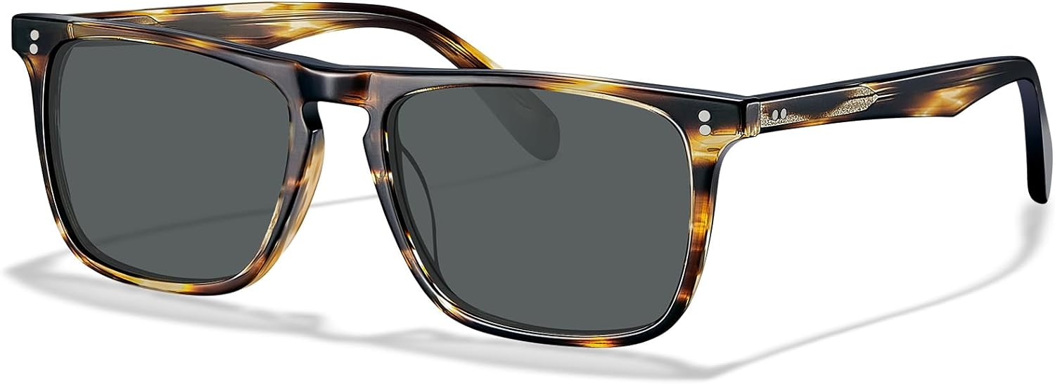 CARFIA Acetate Polarized Sunglasses for Men UV Protection Fashion