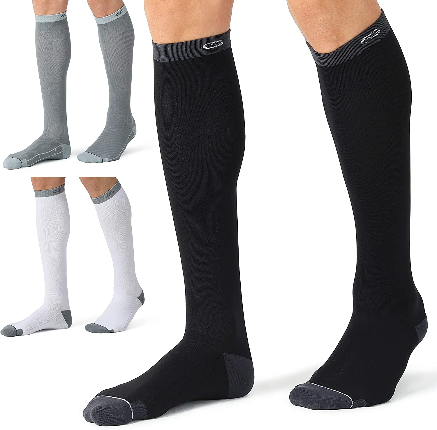 CS CELERSPORT 3 Pairs Compression Socks 20-30mmHg for Men and Women ...