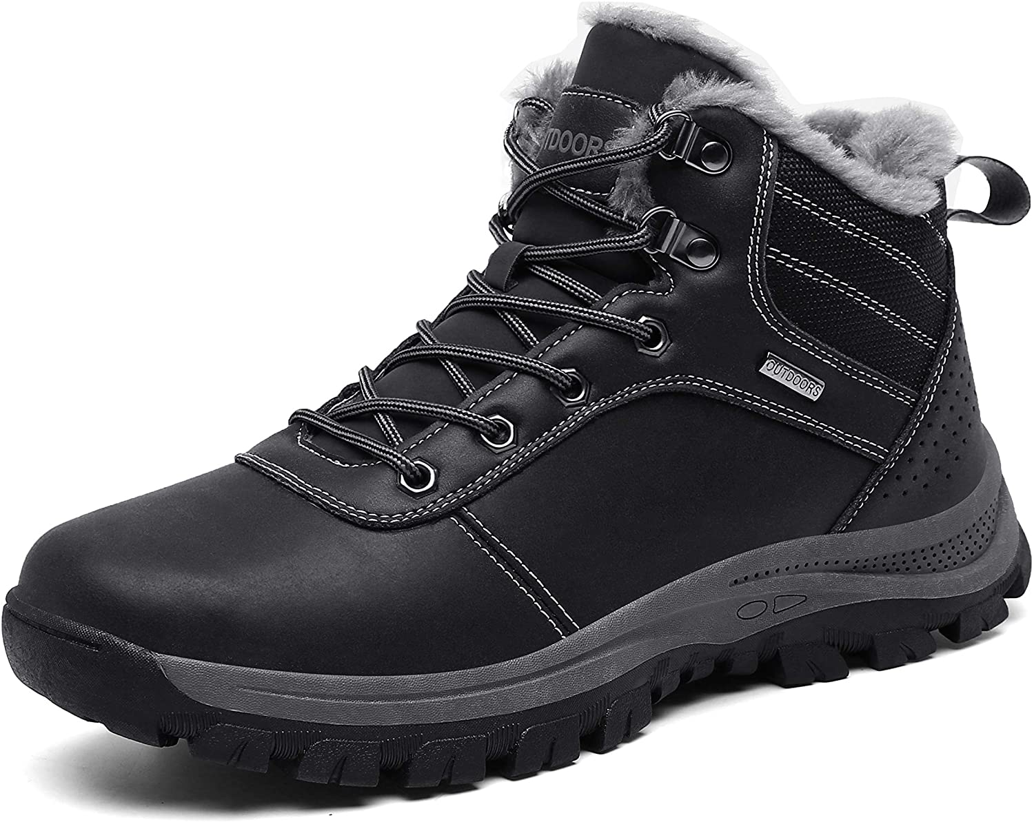 TSIODFO Winter Mens Snow Boots Waterproof Outdoor Hiking Boots for Men ...