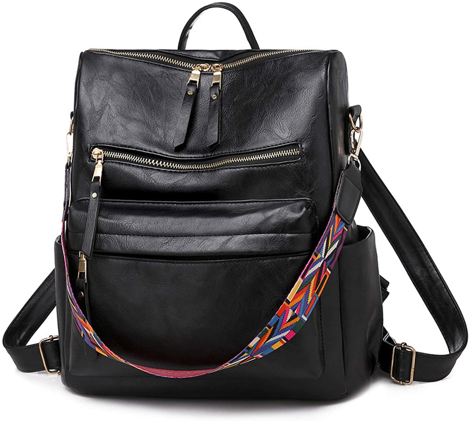 Women Backpack Purse Vintage Rucksack Convertible Shoulder Bag Travel Daypack B-Coffee 