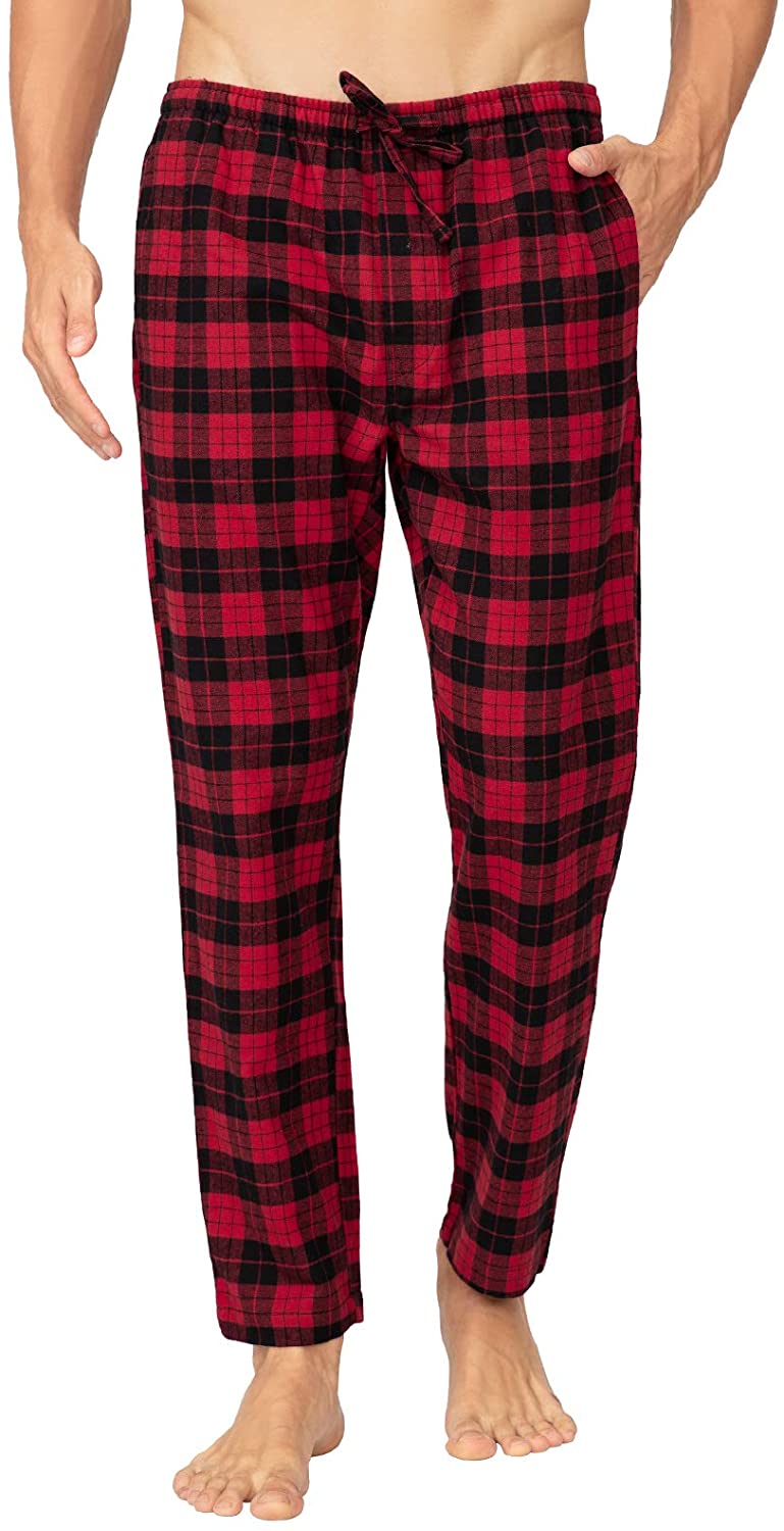 Lapasa LAPASA Mens Pajama Set 100% Cotton Flannel Top Long Sleeve