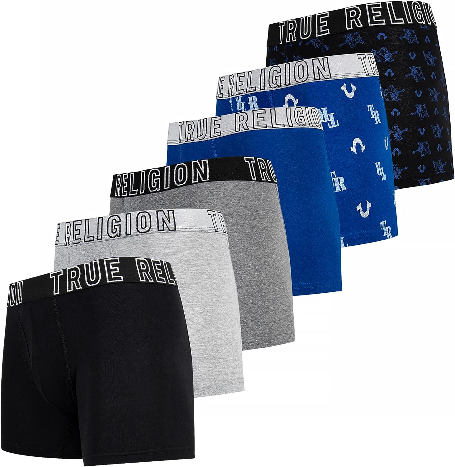 TRUE RELIGION Men Premium Cotton Stretch Boxer Briefs 3 Pack Size S M L NEW