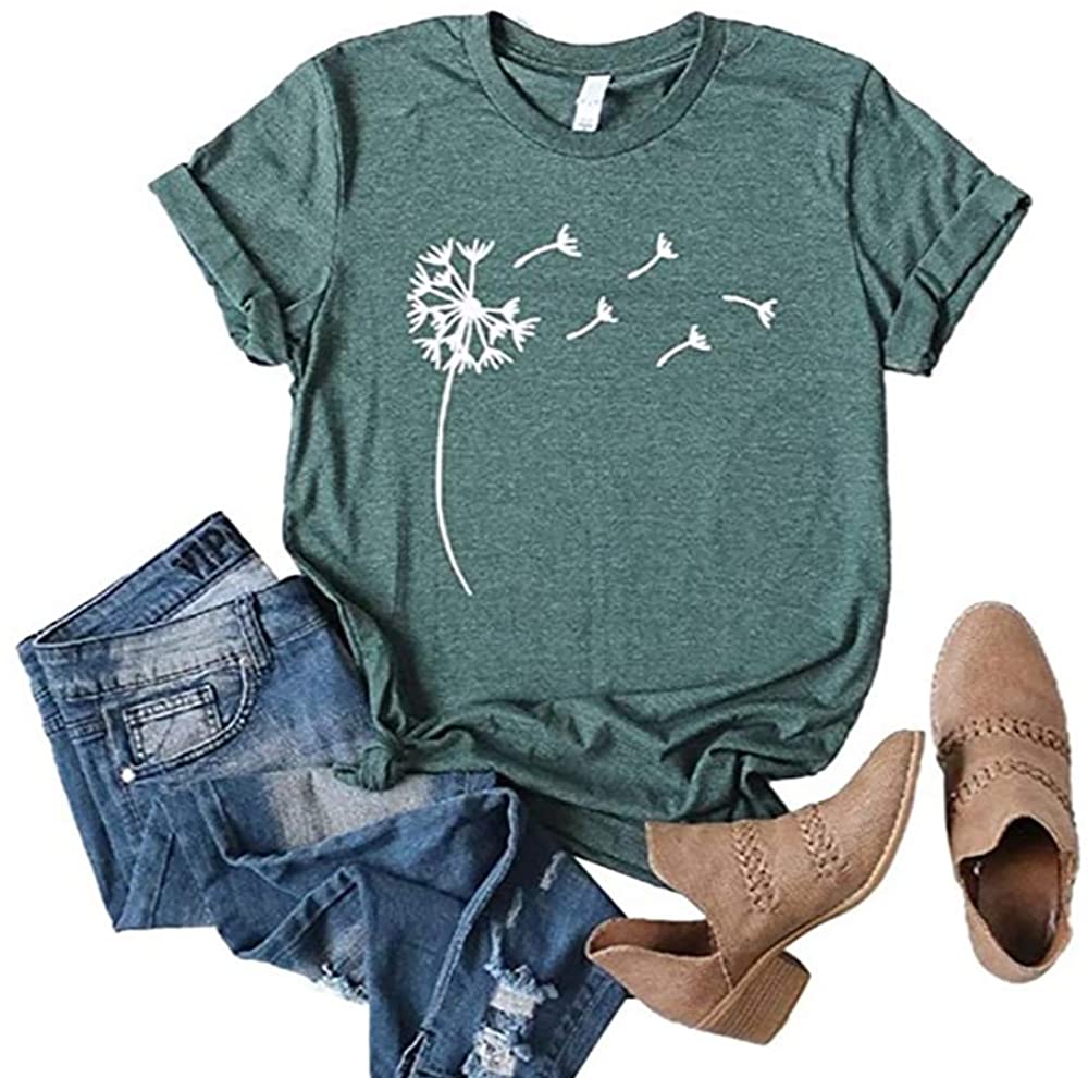 Oversized Ladies Womens Summer Shirt Blouse Dandelion Loose Baggy Tops T-shirts