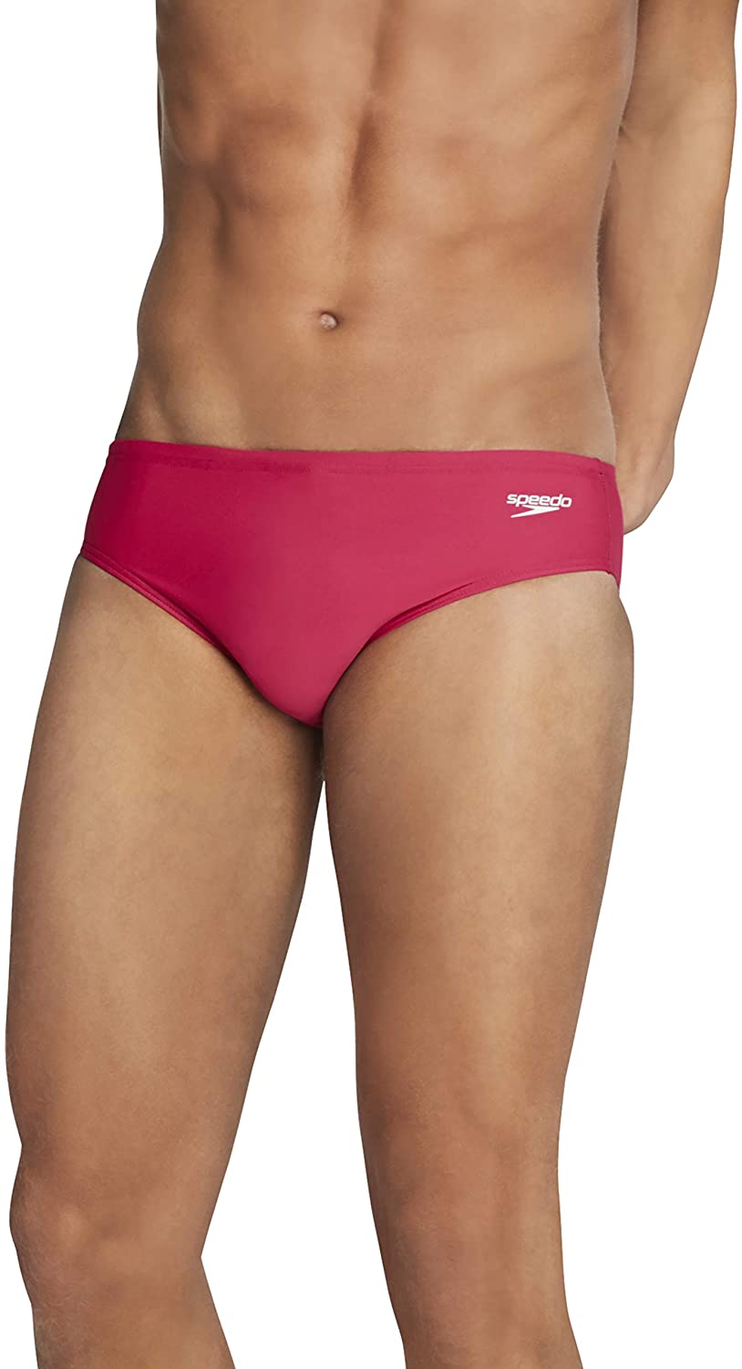 Speedo Mens Race Endurance Polyester Solid Brief Swimsuit