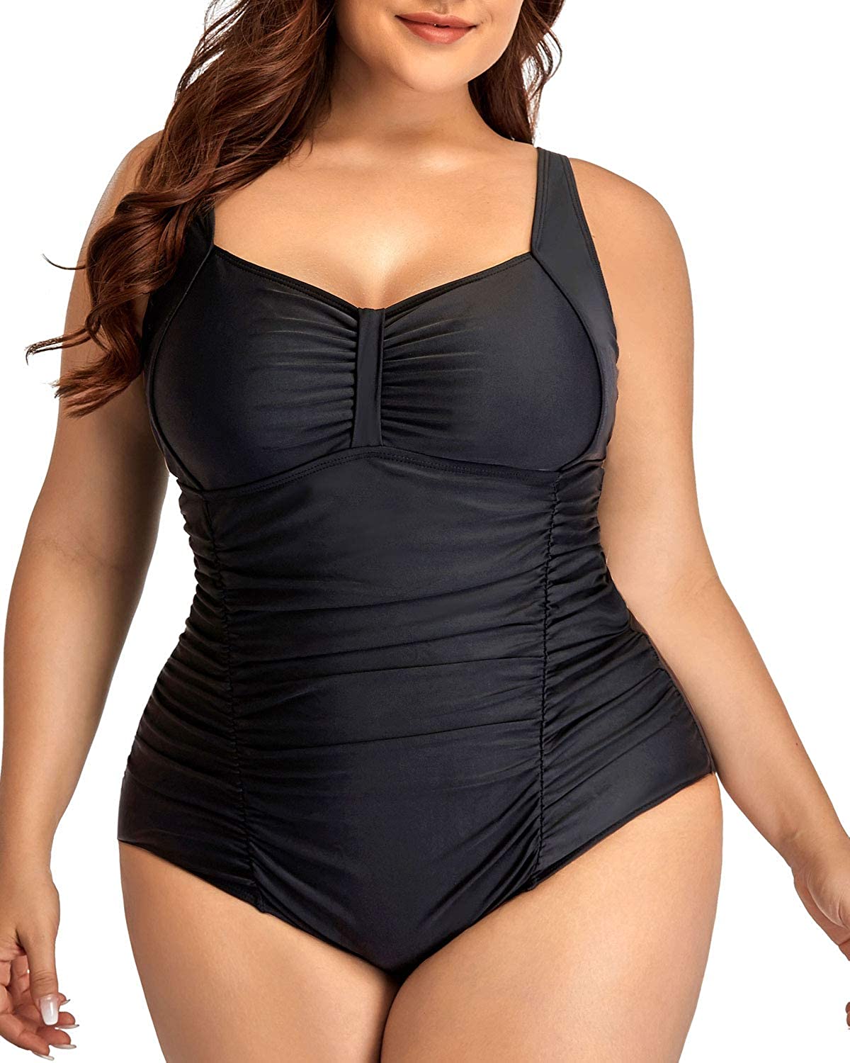 Daci Women Vintage Plus Size Ruched One Piece Swimsuits Tummy Control  Bathing Suits Retro Swimwear : : Clothing, Shoes & Accessories