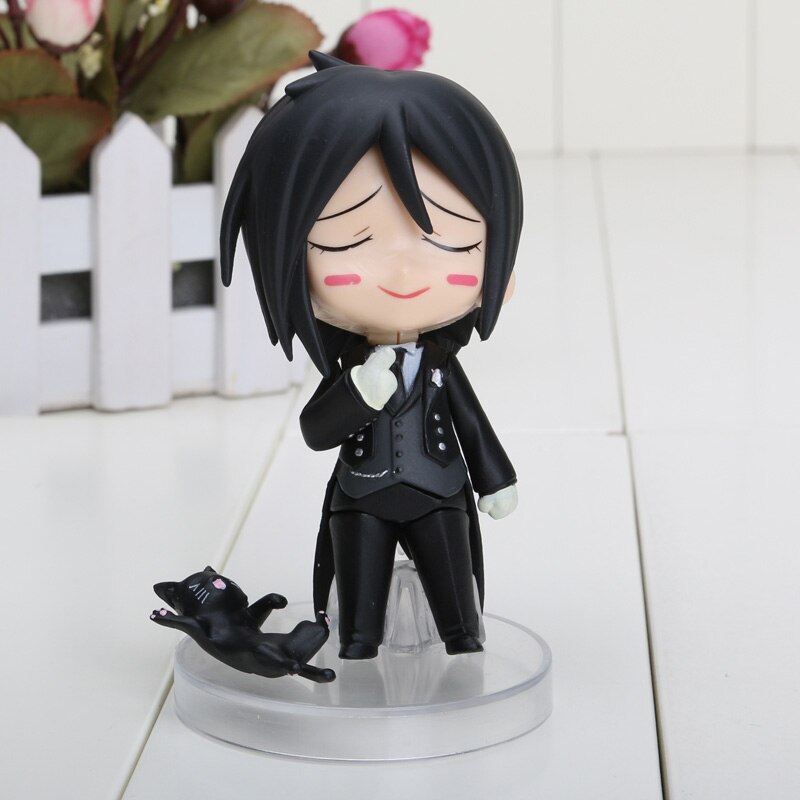 Anime Black Butler Figure toy Kuroshitsuji doll mini black butler Ministers Sebastian Ciel PVC Action Figure Toy-5