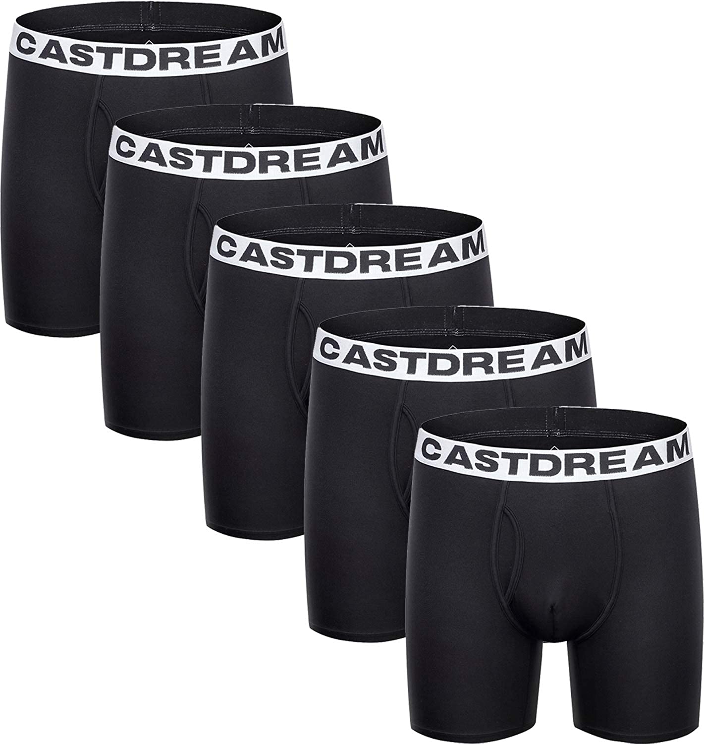 CastDream Men's Bamboo Boxer Brief Underwear All Day Comfort Dry Flex ...