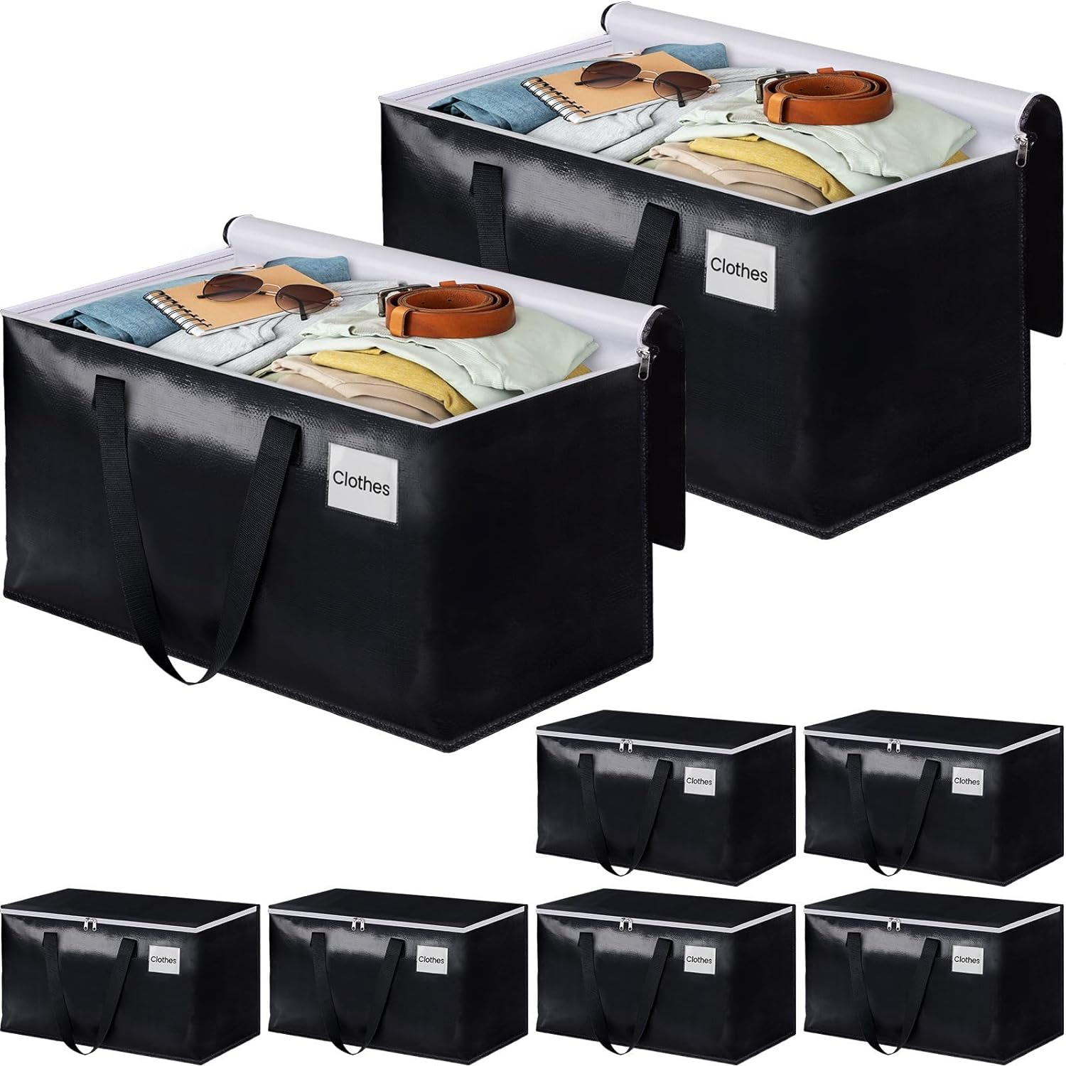 BlissTotes Moving Bags, Heavy Duty Moving Boxes with Zippers Top and Sturdy  Hand