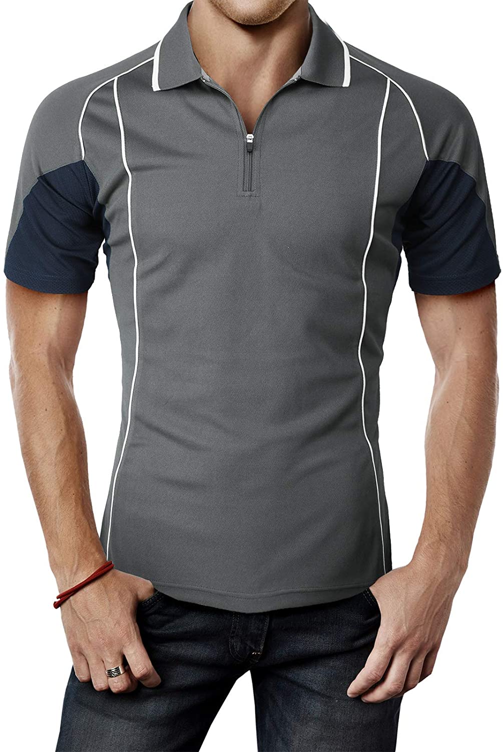 H2H Mens Active Cool Dry Short Sleeve Polo T-Shirts of Various Styles