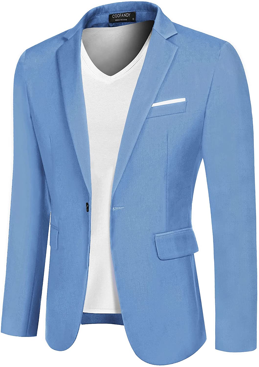 Coofandy Mens Blazer Casual Slim Fit One Button Sports Coats Lightweight Business Blazer Jacket 