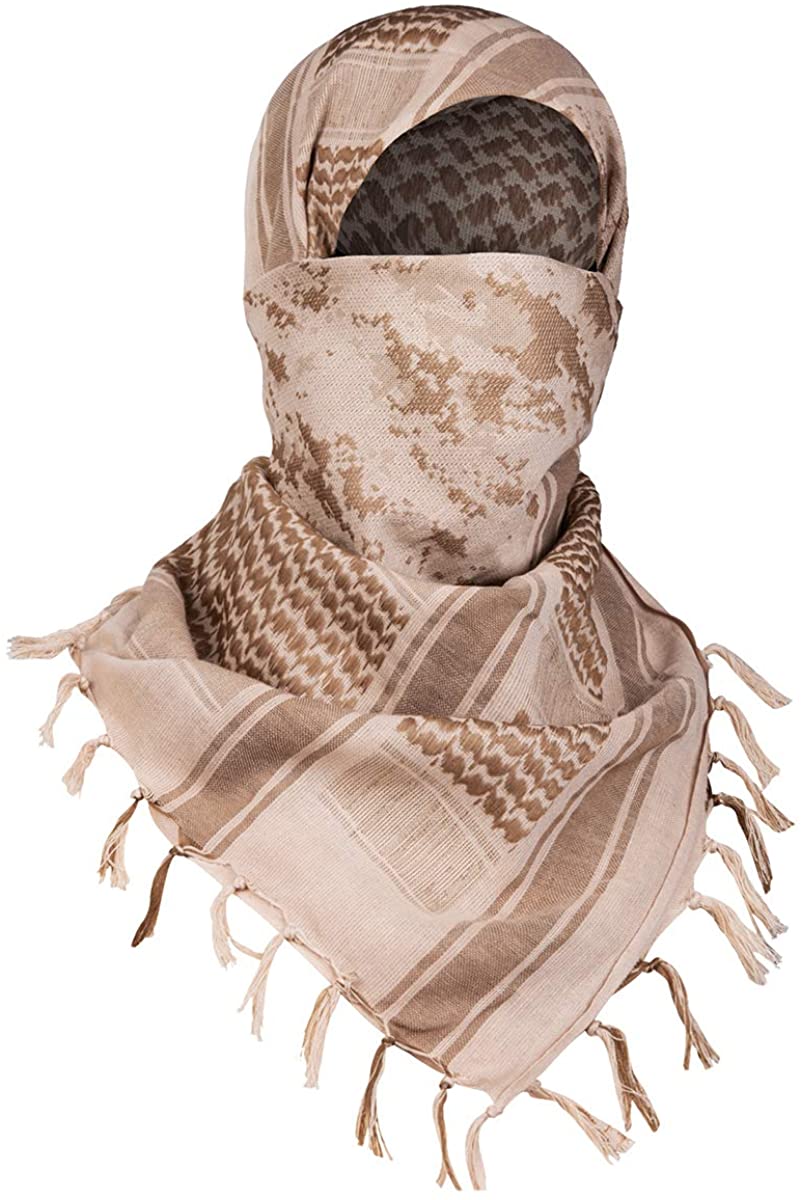 Shemagh Pali Kopf Tuch Halstuch Army Military scarf Kufiya Desert sand schwarz 