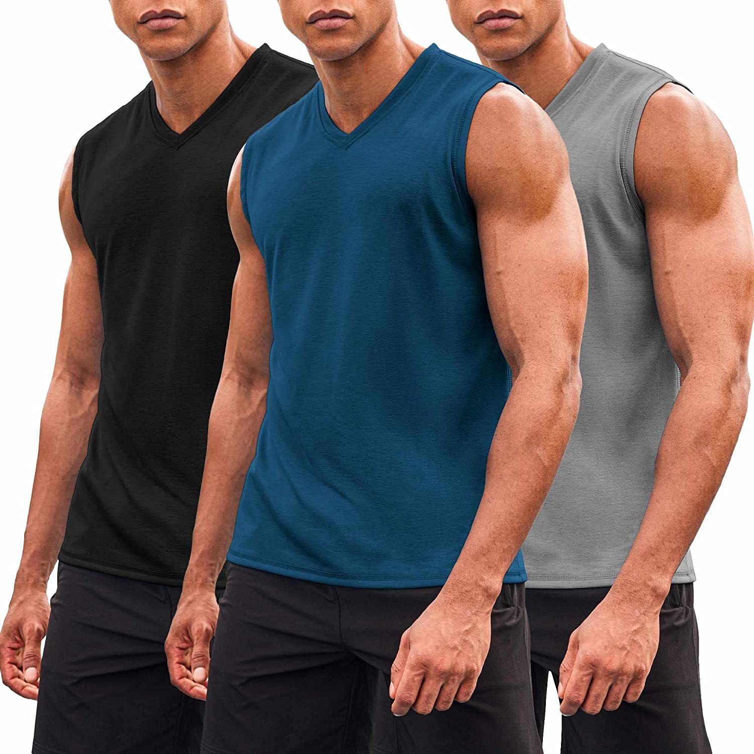 Buy COOFANDY Mens Workout Tank Tops 3 Pack Sleeveless Shirts Gym