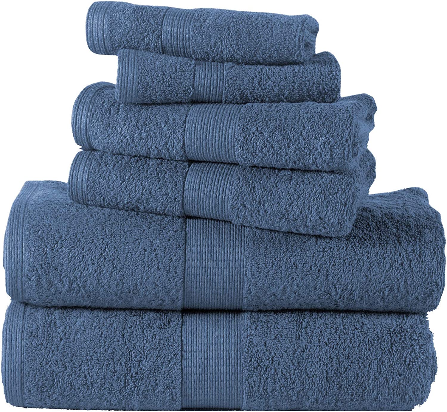 LANE LINEN 6 Piece Bath Towel Set - 100% Cotton Bathroom Towels Extra Large  Hote