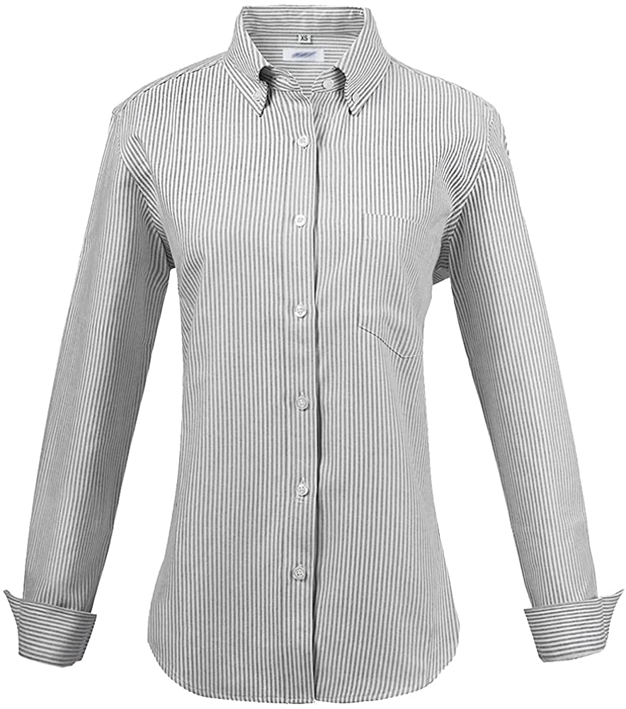 MGWDT Button Down Shirt Women Long Sleeve Blouse Oxford Shirt Classic-Fit  Cotton Tops Wrinkle Resistant(2XS-3XL) : : Clothing, Shoes 