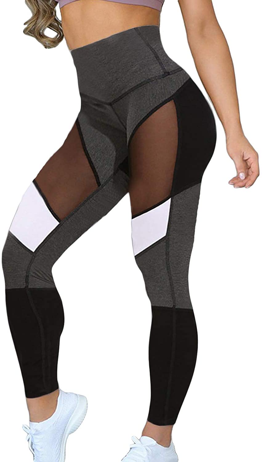  Kiwi-Rata Women Sports Mesh Trouser Gym Workout Fitness Capris  Yoga Pant Legging,Black Small : Clothing, Shoes & Jewelry