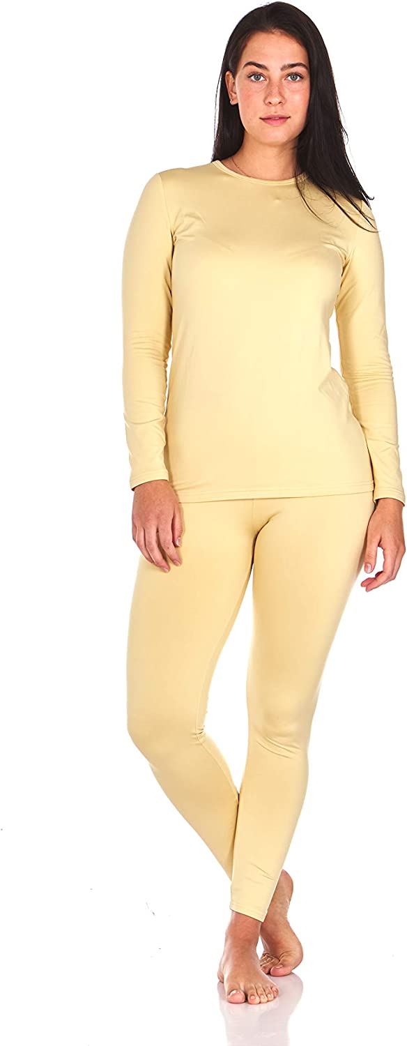 Thermajane Long Johns Thermal Underwear for Women Fleece Lined Base Layer  Pajama Set Cold Weather (Medium, Now 30% Off