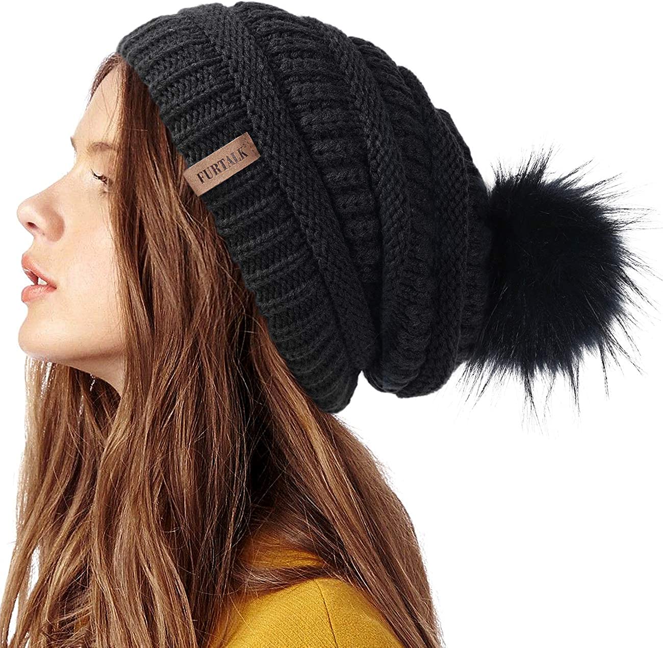 slouchy bobble hat