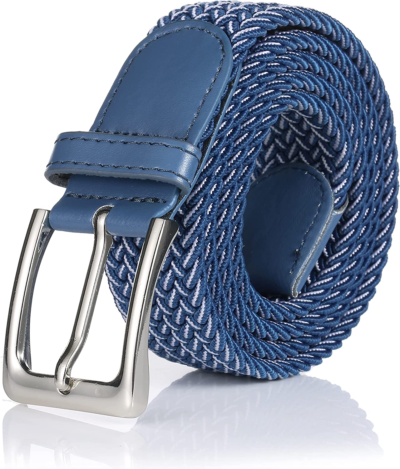  BSLLNEK Elastic Braided Belt, 1 3/8, Woven Stretch Belt For  Golf Casual Jeans Shorts Pants