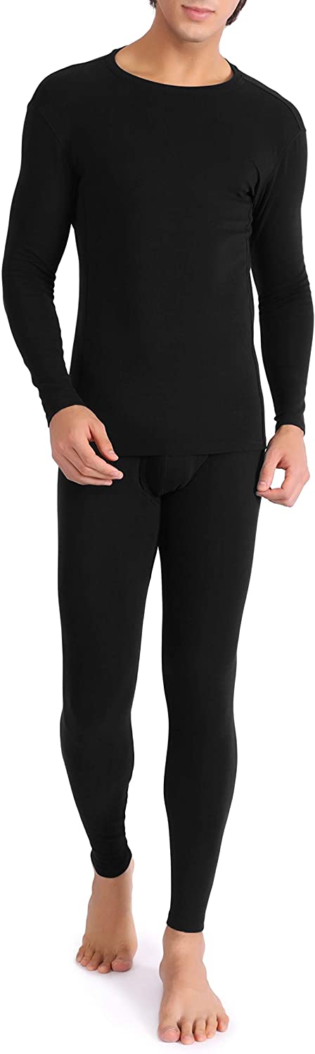 DAVID ARCHY Soft-Brushed Thermal Underwear Set For Men