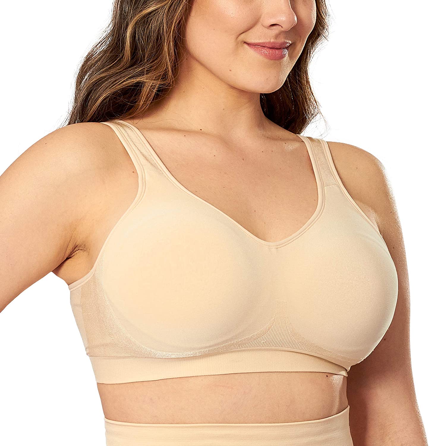 SHAPERMINT Compression Wirefree High Support Bra for Women Small to Plus  Size Everyday Wear, Exercise and Offers Back Support, Atlantic Blue, Small  : : Clothing, Shoes & Accessories